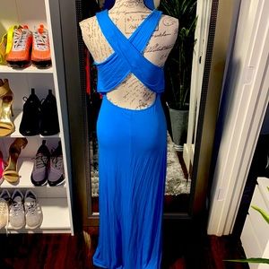 Bright blue sundress